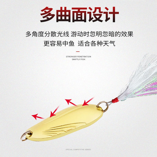 Factory direct sales Lua shell pattern sequin fishing gear horse mouth spoon type sequin metal iron plate Lua fake bait fishing bait