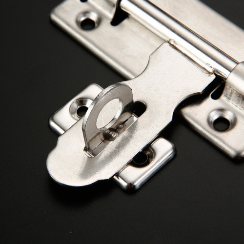 Lin Brand Stainless Steel Left-Right Insert Fasteners Lock Security Hook Lock for Wooden Doors, Double-Sided Door Bolt