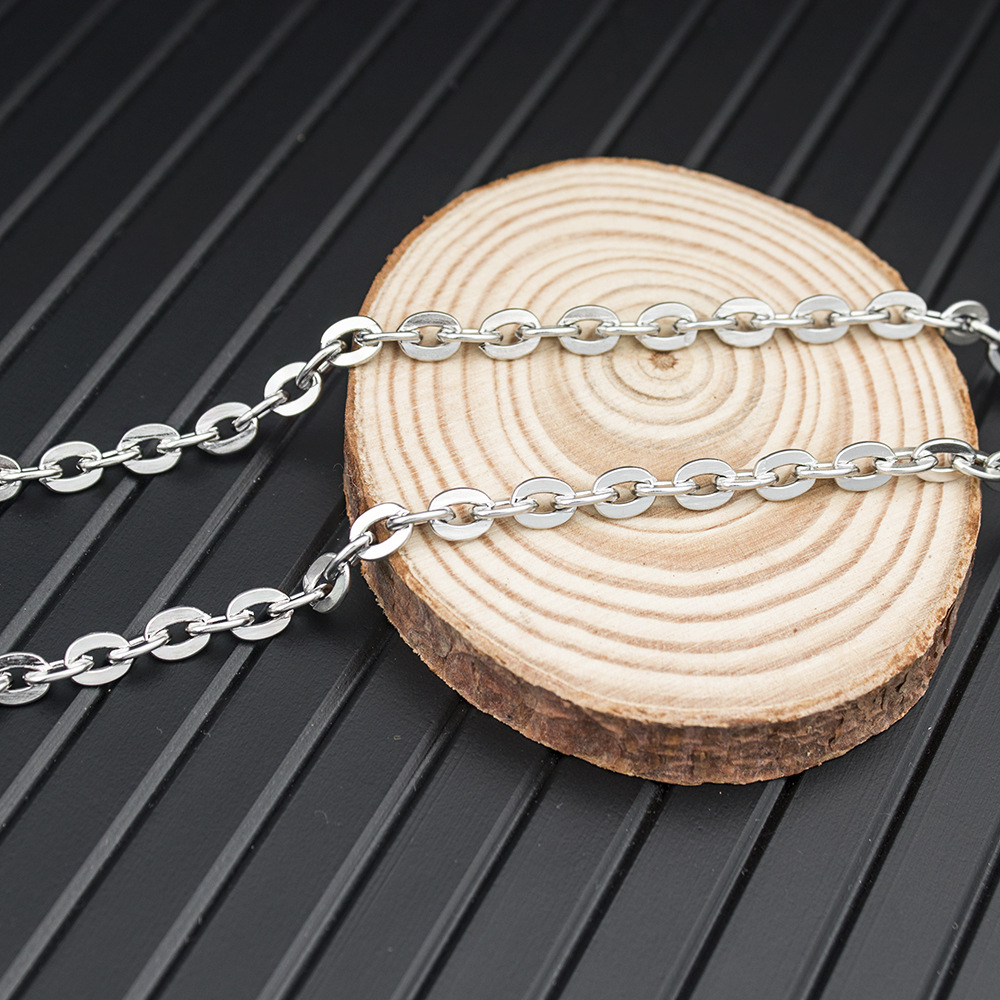 Stainless Steel Chain Necklace For Men Coarse Lock Bone Design_voghion.com