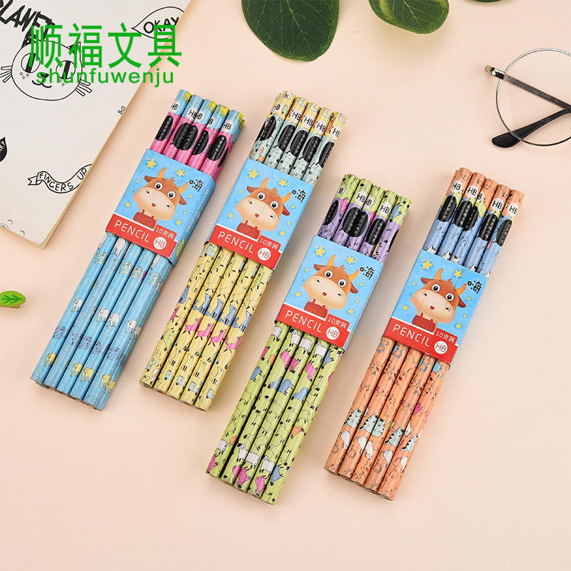 Children's cartoon wooden stationery for pencils