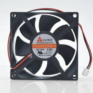 Y.S.TECH 8CM FD488025MB-N 48V 0.06A 8025 滚珠 电梯变频器风扇