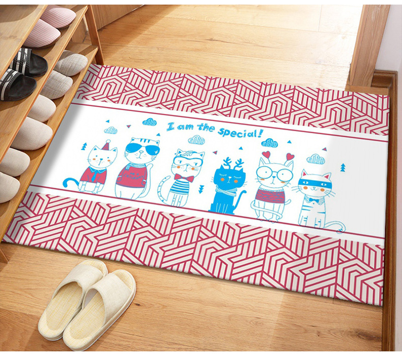 Cartoon Door Mat for Entrance, Toilet, Bathroom, Household Absorbent Carpet, Entryway Foot Mat, Foyer