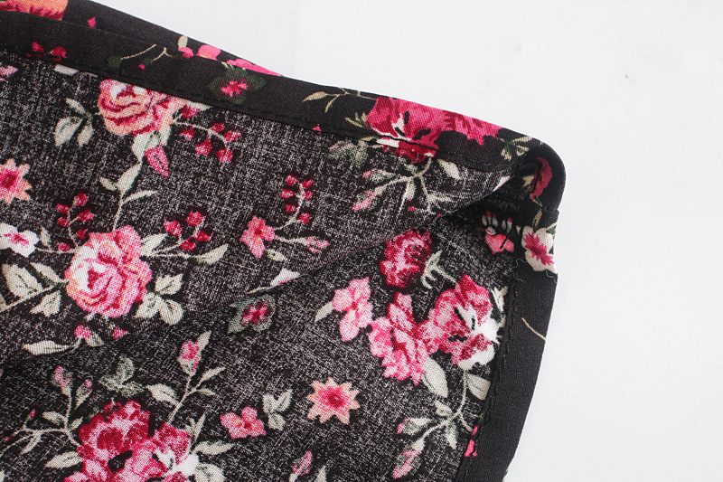 Floral Lantern Sleeve Rayon Shirt Long Sleeve Top NSAM3136