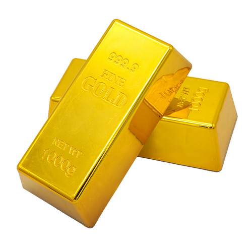 Simulation plastic electroplated hollow gold brick gold bar props decoration gold brick decoration activity gold bar gold brick toy