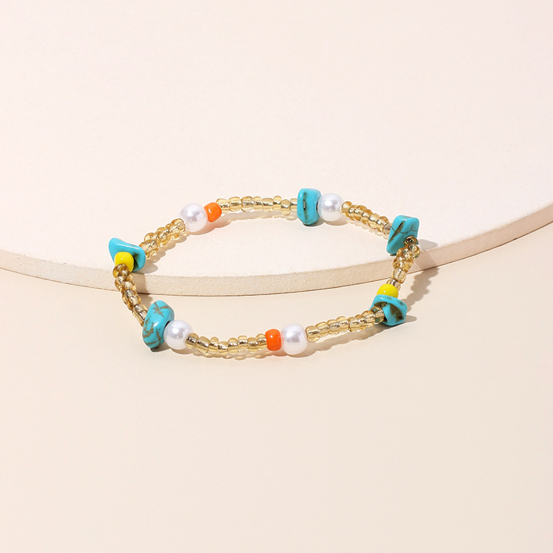 20g Weight Bracelets Classification Anniversary, Business, Travel Occasion Beaded Material Knot Pattern Women'S Gender Simple Style Style Double Ring Knotted Bracelet Open Bracelet Jewelry Korean Ethnic Style Color Rice Bead Bracelet Wholesale Nihaojewelry 5