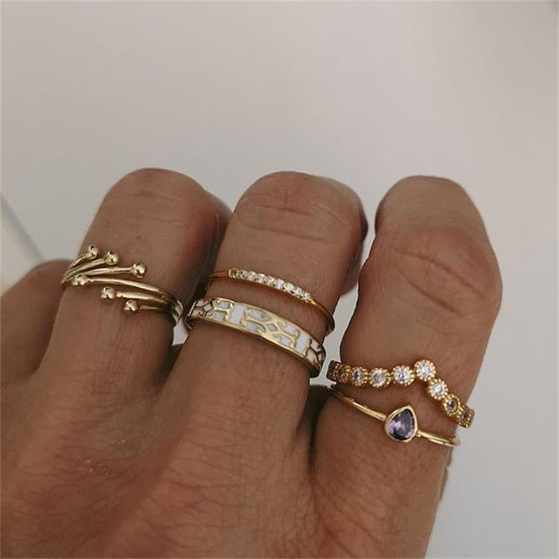 5g Weight Artificial Gemstones Inlay Material Rings Classification 1 Set Quantity Daily Occasion Alloy Material Geometric Pattern Women's Gender Inlay Design Simple Style Style Simple Style Geometric Alloy Inlay Artificial Gemstones Women's Rings 10