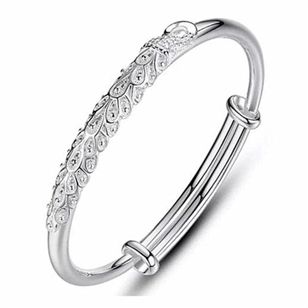 Peacock push sliding bracelet+certificate