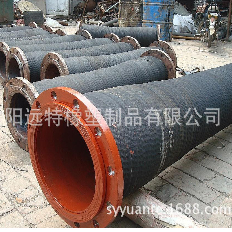 供应法兰式大口径钢丝骨架胶管，夹布输水，输油，吸排泥浆橡胶管