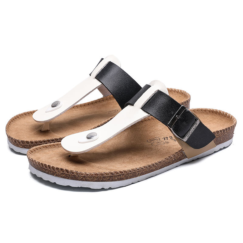 Foreign trade slipper brand man summer Trend slipper lady lovers Sandy beach fashion Sandals Cork shoes