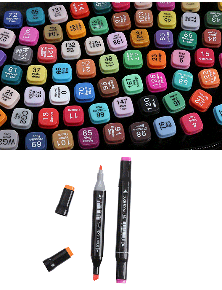 Double-headed Farbe Kinder Zeichnung Aquarell Marker Stift Großhandel display picture 3