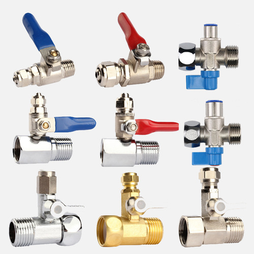 Water purifier water inlet three-way 4-point valve to 3-point 2-point quick interface conjoined ball valve angle valve switch connector accessories
