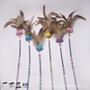 Manufactor Direct selling Kitty Toys Cat teaser stick Artifact Feather Small bell Cat Pets Supplies kitten Feather Stick