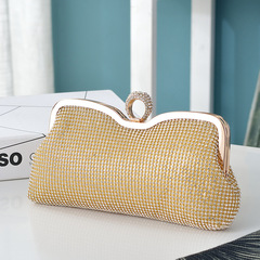 New European and American style exquisite ring water crystal bag handbag dress bag banquet bag cheongsam handbag elegant women's bag 