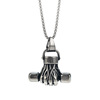 Men's necklace stainless steel, sports dumbbells for gym, pendant hip-hop style, jewelry, does not fade, punk style