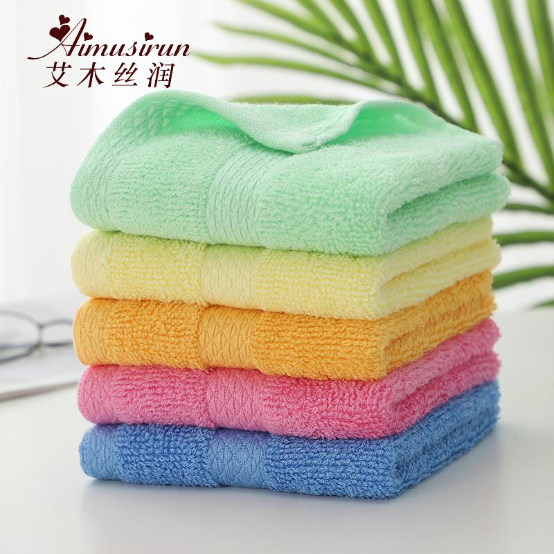 新款素色强吸水木纤维童巾 25*50cm幼儿园儿童毛巾宝宝洗脸巾批发