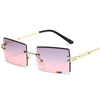 Sunglasses, square trend glasses solar-powered, 2022 collection, gradient, European style