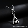 Necklace stainless steel, pendant hip-hop style, accessory, European style, simple and elegant design