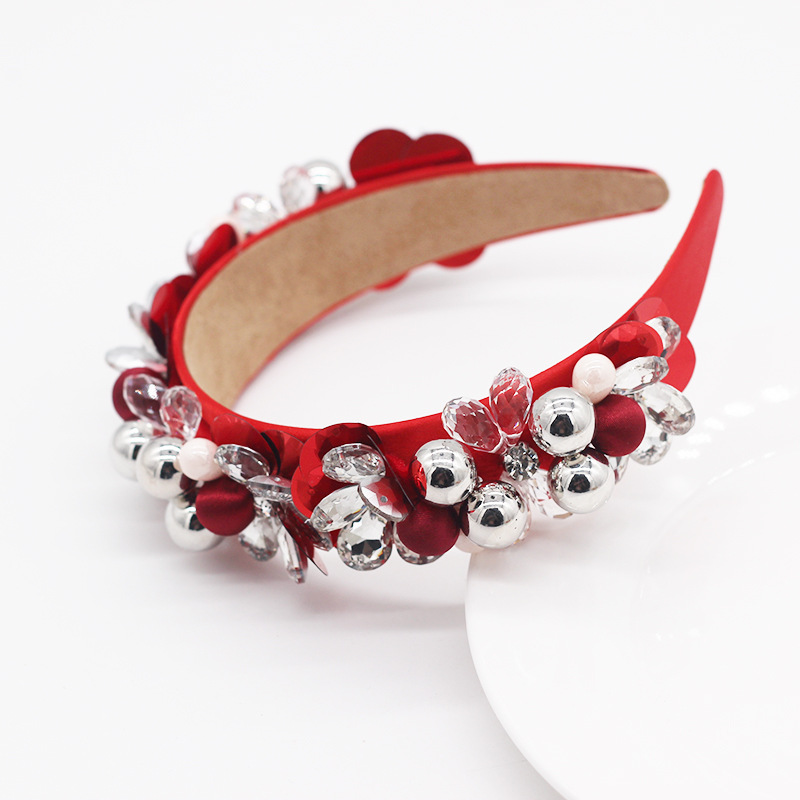 Fashion  Exaggerated Crystal Metal Ball Personality Lady Headband display picture 3