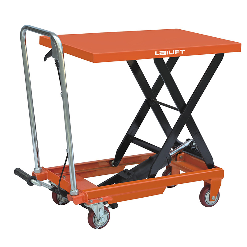 莱力升降平台车手动液压升降台升降搬运车平台车