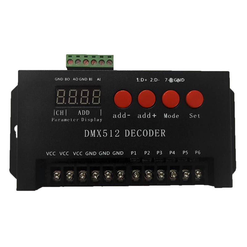 10A6 road DMX512 Full-color decoder RGBWW Console Dimmer Colorful lights high-power controller