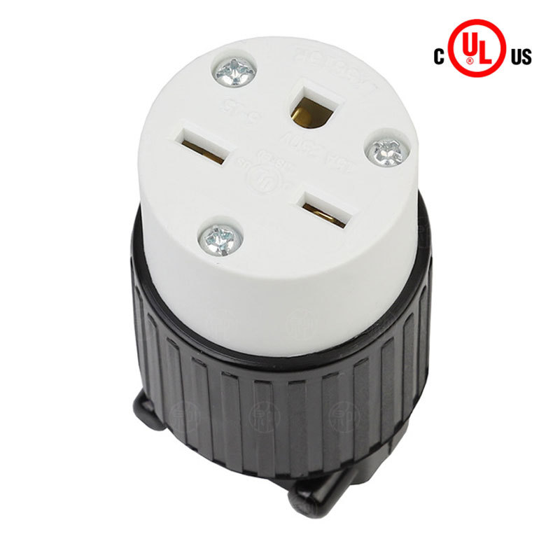 NEMA 6-15R美国工业插座大电流连接器 15A 250V对插式母座LK5615R