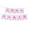 Baby Birthday Party Decoration Pull Flower Gender reveals it's a girl/boy paper flag banner
