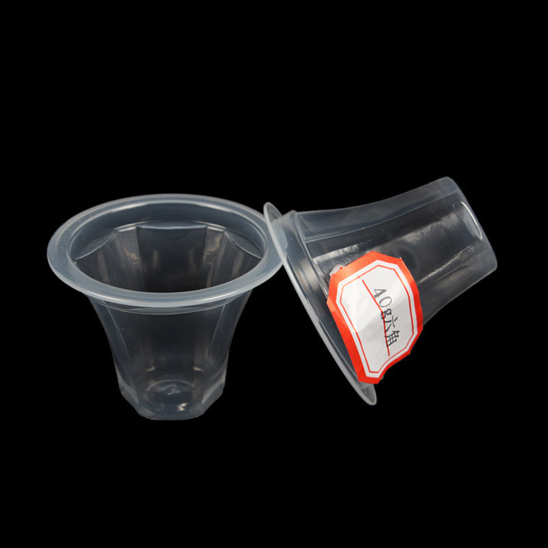 特价40g六角定做一次性塑料杯透明pp果冻杯厂家批发供福建