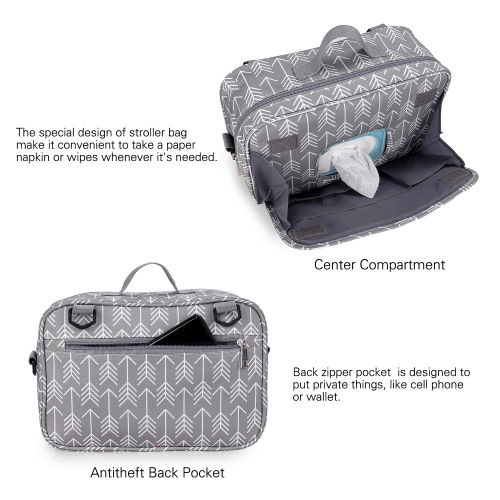 Waterproof stroller stroller bag storage stroller hanging bag diaper bag baby outing mommy bag diaper bag