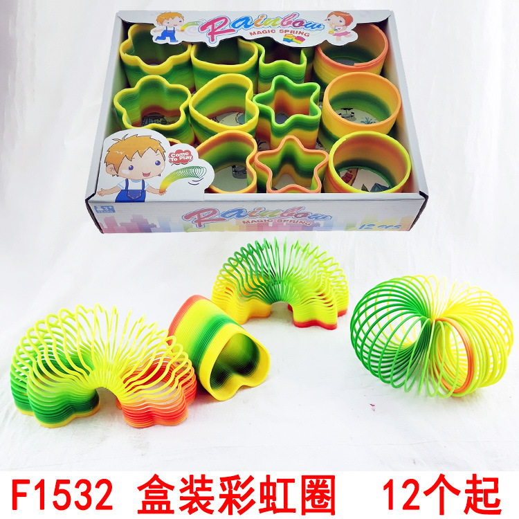 F1532 caja Arco Iris círculo juguetes para niños juguetes educativos Yiwu 2 yuanes dos yuanes tienda Juguetes al por mayor
