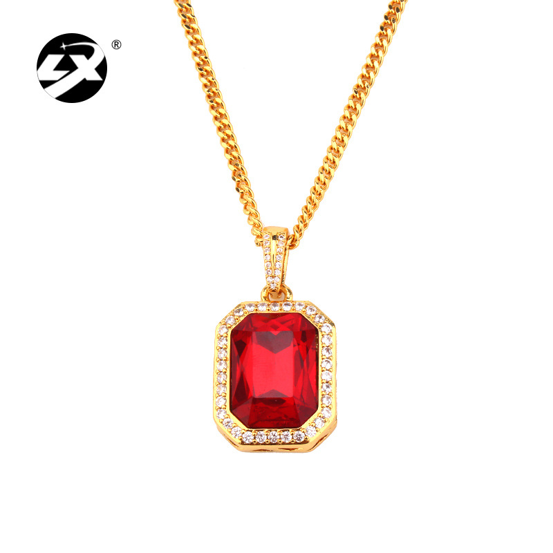 Retro brand square elegant pendant