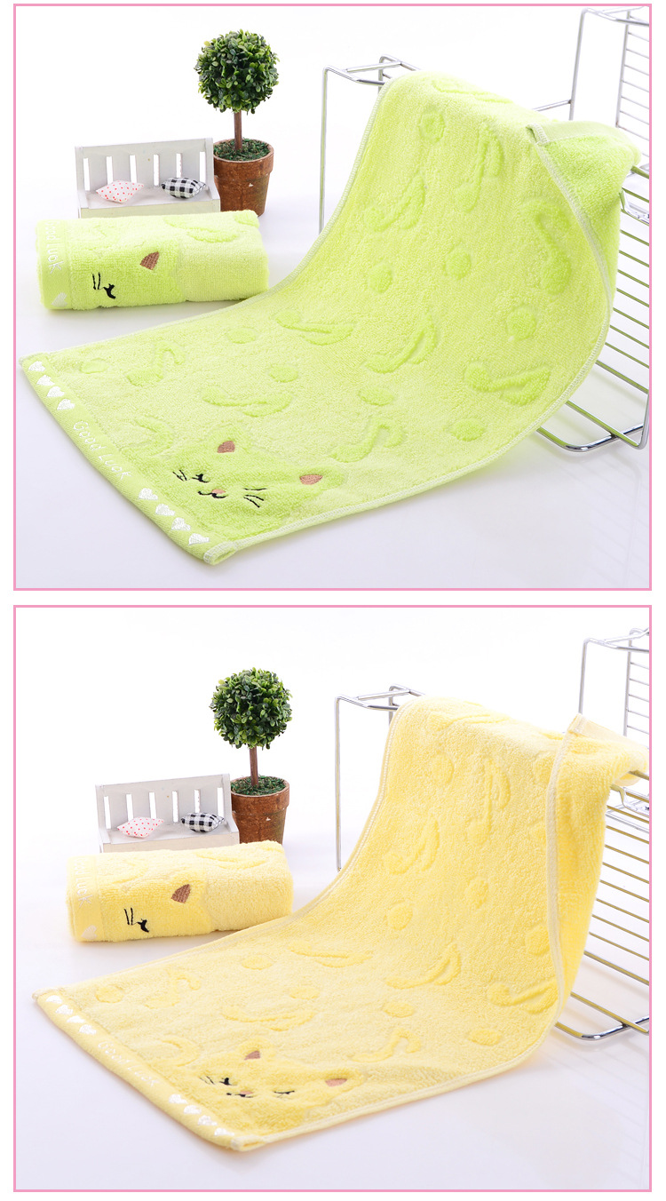 竹纤维绣猫童巾_07