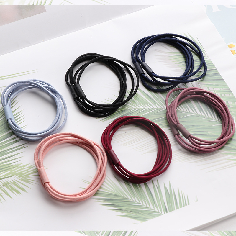 Korean style high elastic three-in-one hair rope hair rope women's rubber band hair ring small fresh women's hair accessories wholesale diy hair ring