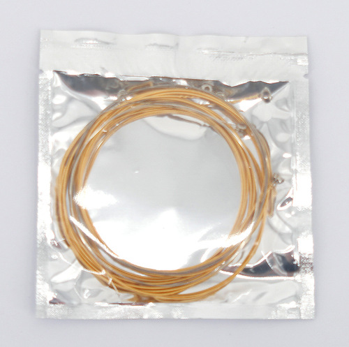 Guitar strings, folk acoustic guitar brass strings, phosphor bronze strings in a set of individual packages, electric guitar strings