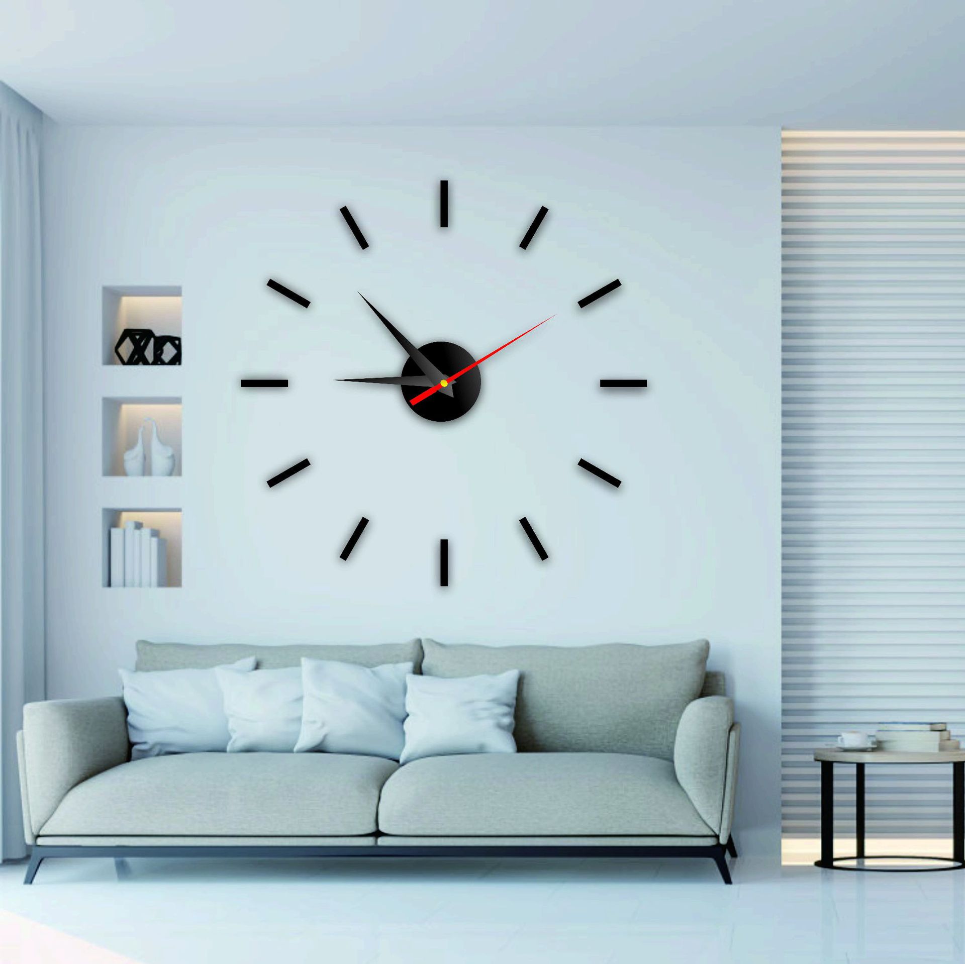 北欧静音挂钟客厅家用现代立体创意钟表挂墙简约轻奢时钟网红装饰|ms