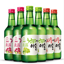 韓國進口真露燒酒果味清酒360ml*20整箱西柚草莓葡萄李子