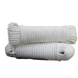 厂家尼龙绳 包芯绳白色编织绳捆绑绳旗杆绳 耐磨拉绳帐篷绳打捞绳