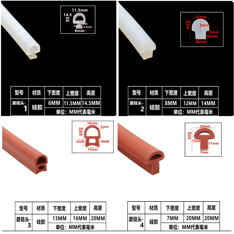 Специальная уплотнительная лента для силиконовой ленты с грибовидной головкой в духовке, водонепроницаемая, Пыленепроницаемая, Ударопрочная и термостойкая полоса слота для карты рисовой пароварки