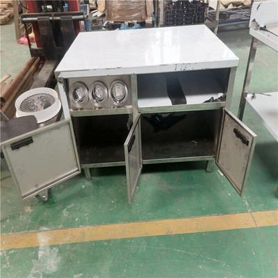 漢堡店專用中心島 商用中心島分杯器 漢堡店食物操作台 西式快餐