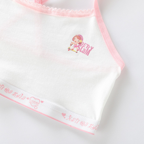 Wholesale development period children's student underwear, girls and older children's suspenders, tube tops, pure cotton children's breathable bras