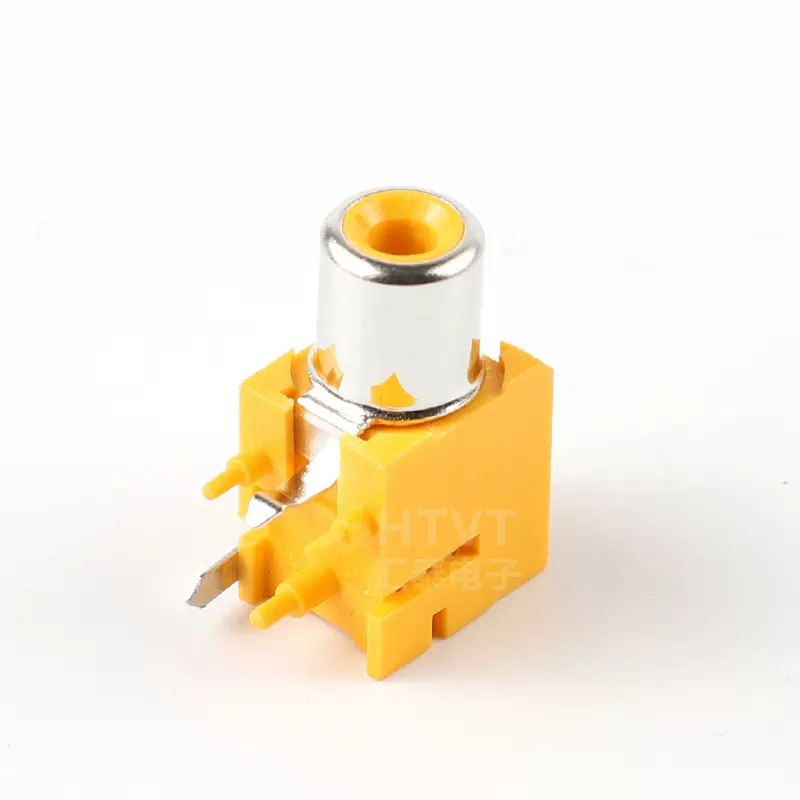 音频视频输出AV黄色莲花座AV-0104单孔插口 同芯插座颜色