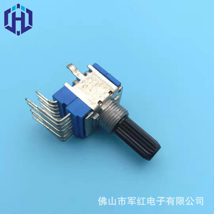 14mm旋转电位器 带轴套多联弯脚厂家直销