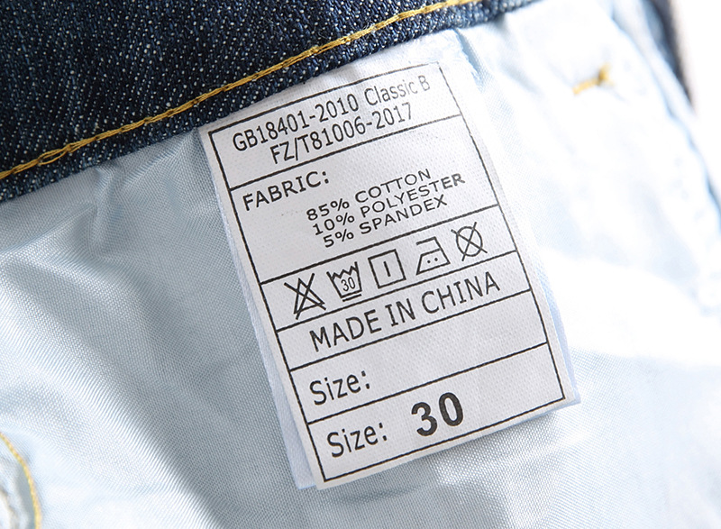 Herren Jeans Im Used Look Gerade Geschnittene Denim Hose Casual_voghion.com