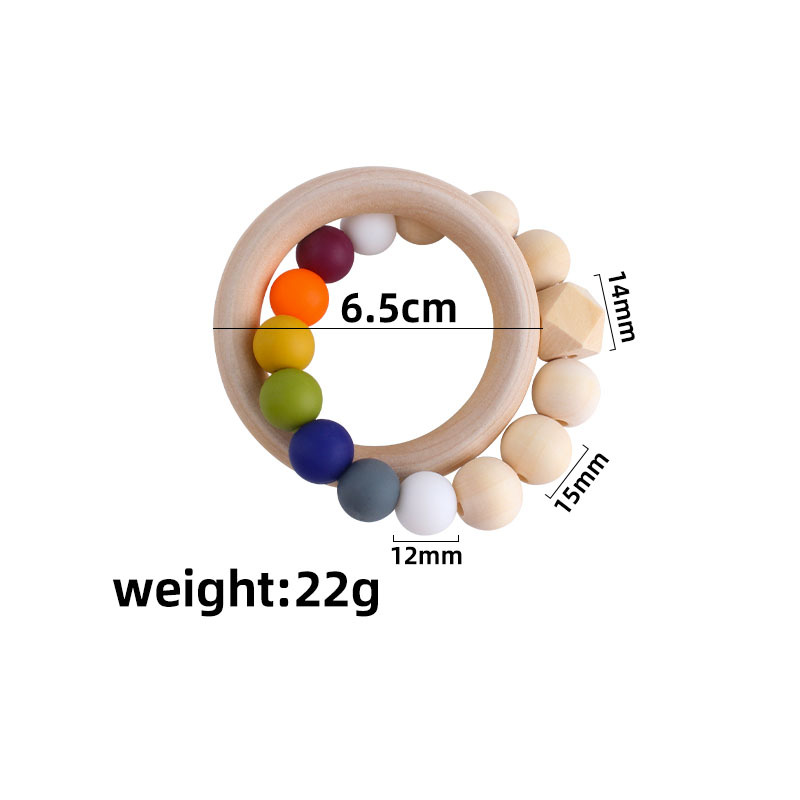 Nueva DIY creativo Hemu anillo macaron color juguete teether Seguridad Protección del Medio Ambiente pulsera de cuentas silicona teether