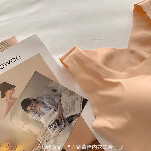 Corrective underwear 2-in-1 breathable students' hunchback correction push-up bra without rims for women