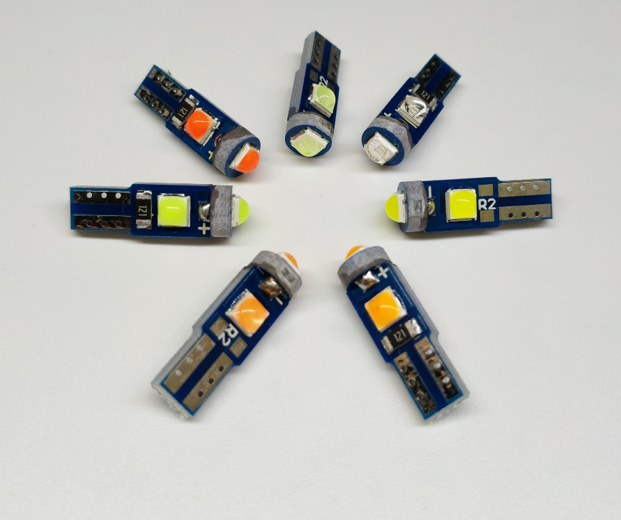 New lens T5 Car dashboard lights Highlight LED Dashboard indicator light Ball head 3030-3SMD12V