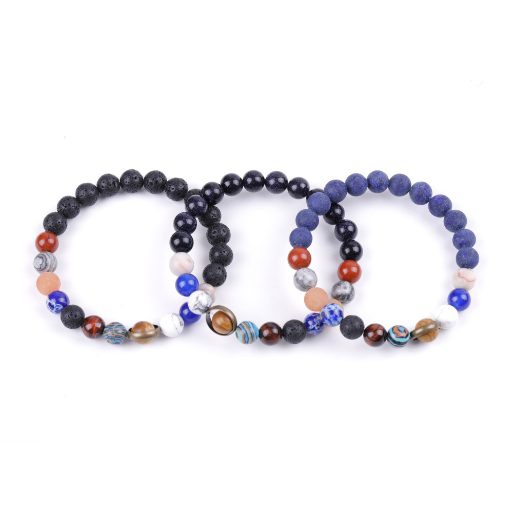 Simple Style Round Stone Beaded Bracelets 1 Piece