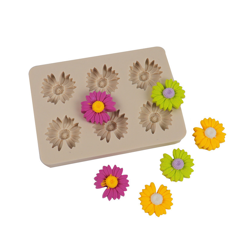 Molde de silicona flor de cerezo DIY aromaterapia molde de yeso decoración de la torta pequeña Zou Ju molde de chocolate epoxi