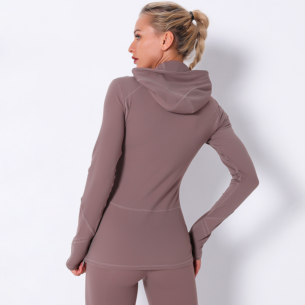 fall/winter zipper quick-drying fitness long sleeves yoga top  NSNS10663