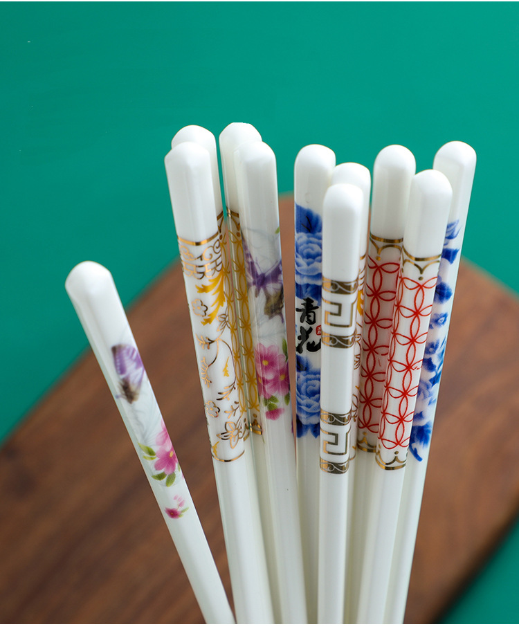 家用陶瓷筷子不易变形易清洗耐高温多种款式陶瓷礼品详情4