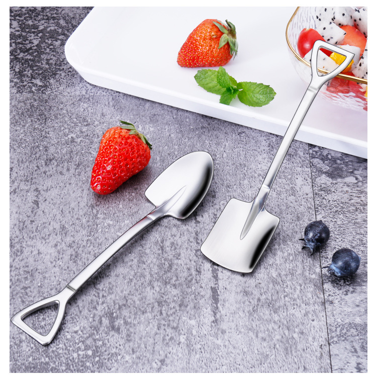 专利304不锈钢铁锹勺子 铁铲形西餐具汤匙吃西瓜神器甜品雪糕勺.jpg